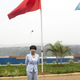 Candy Ma outside her company C&H Garments in Kigali. (Quartz/Lily Kuo)